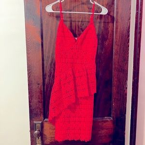 Lulus dress- red/ pink, size L